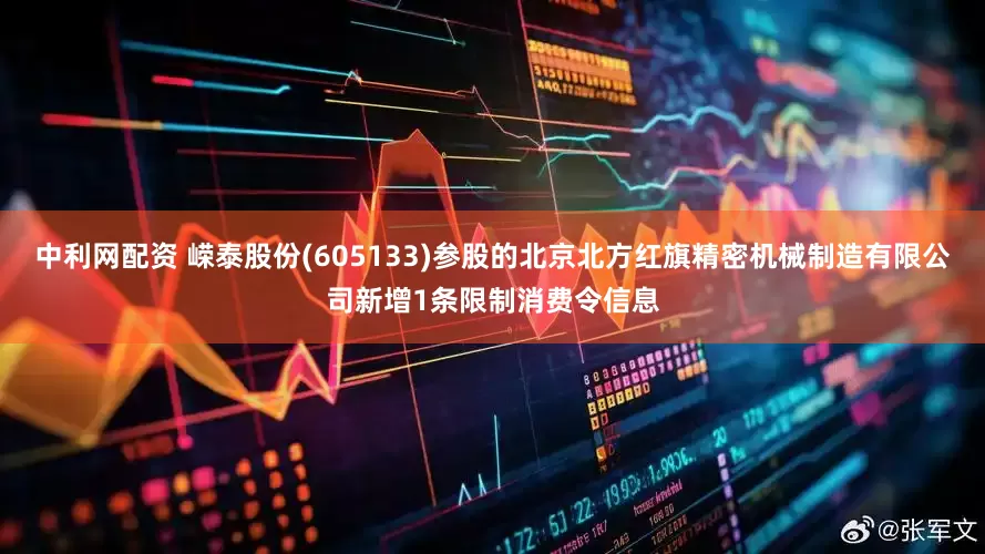中利网配资 嵘泰股份(605133)参股的北京北方红旗精密机械制造有限公司新增1条限制消费令信息